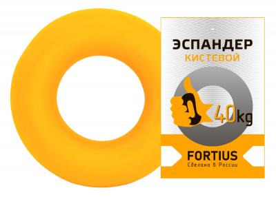 Эспандер-кольцо Fortius 40 кг желтый