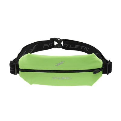 Беговая сумка на пояс Fitletic Mini Sport Belt неоновый зеленый/черная молния