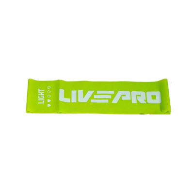 Ленточный амортизатор Livepro Latex Resistance Band низкое, зеленый