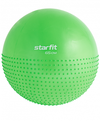 Фитбол полумассажный Starfit GB-201 антивзрыв, зеленый, 65 см