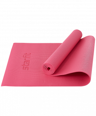 Коврик для йоги и фитнеса Starfit FM-101, PVC, 173x61x0,6 см, розовый