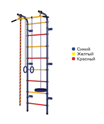 ДСК "Пионер С1Н" синий с желтыми и красными ступенями (окрашенные ступени)