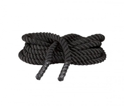 Тренировочный канат Perform Better Training Ropes 12м (10 кг, диаметр 3,81 см) черный