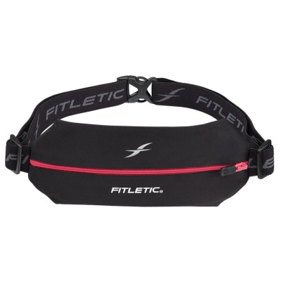 Беговая сумка на пояс Fitletic Mini Sport Belt черный/розовая молния