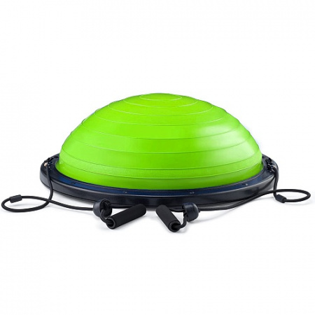Полусфера гимнастическая BOSU с насосом  и эспандерами GA-18 Ø 58 см Lime