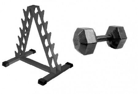 Набор неразборных гантелей Iron King 10-20 кг гексагональных