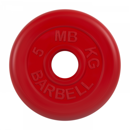 Диск обрезиненный Barbell Стандарт 5 кг (51 мм, красный)