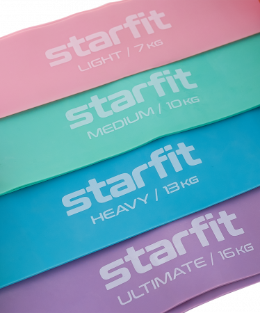 Фитнес-резинки Starfit ES-203 латекс, комплект пастель, 4 шт, эспандеры