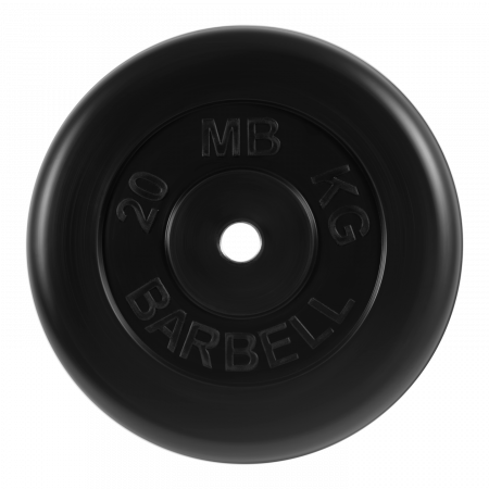 Диск обрезиненный Barbell Стандарт 20 кг (31 мм, черный)