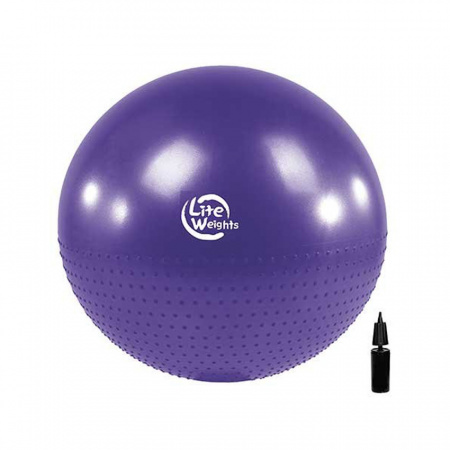 Мяч гимнастический + массажный Lite Weights BB010-30 (75см, с насосом, фиолетовый)