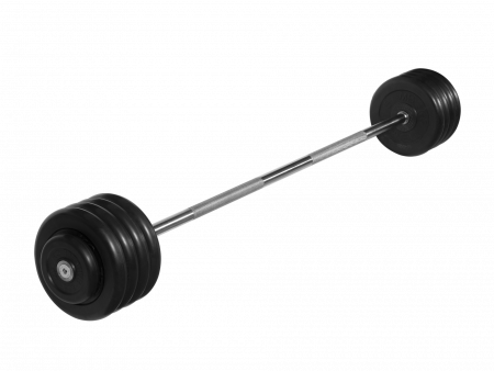 Штанга неразборная MB Barbell 47,5 кг с грифом 25 мм, обрезиненные диски