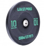 Диск бампированный Livepro Black Rubber Bumper Plate 10 кг (51 мм, черный)