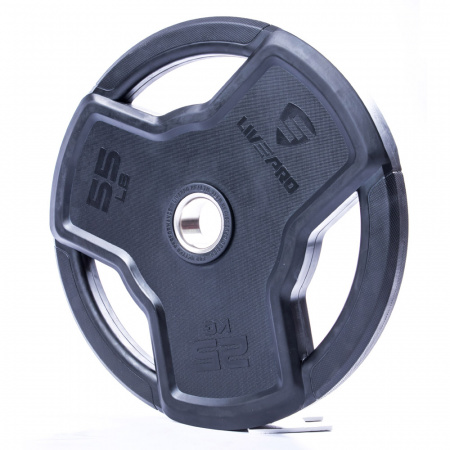 Диск обрезиненный Livepro Premium Rubber 15 кг (51 мм, черный)