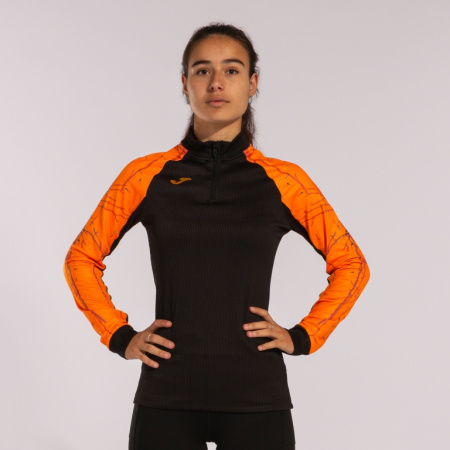Толстовка женская Joma Elite IX черно-оранжевая