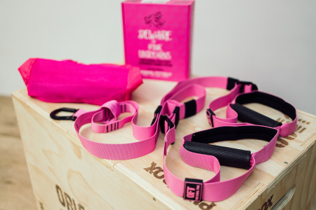 Набор петель для функционального тренинга профессиональный Original FitTools Pink Unicorn с дополнительным карабином