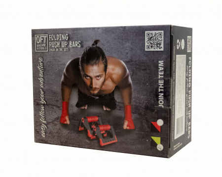 Упоры для отжиманий складные (черно-зеленые) Original FitTools