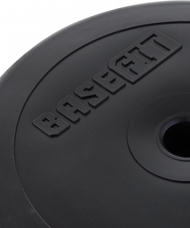 Диск пластиковый BaseFit 10 кг (26 мм, черный)