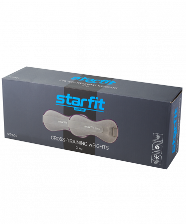Утяжелители универсальные Starfit WT-501, 2 кг x 2, фиолетовый/серый