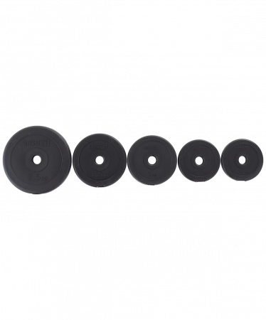 Диск пластиковый BaseFit 1 кг (26 мм, черный)