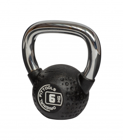 Гиря обрезиненная Original FitTools с хромированной ручкой 6 кг