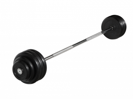 Штанга неразборная MB Barbell 42,5 кг с грифом 25 мм, обрезиненные диски