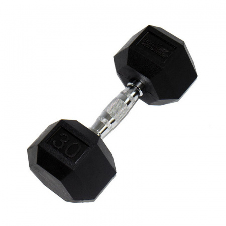 Гантель неразборная Perform Better Rubber Encased Hex Dumbbells 30 кг гексагональная