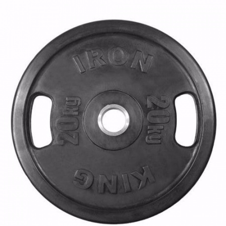 Диск евро-классик Iron King с двойным хватом 20 кг (51 мм, черный)