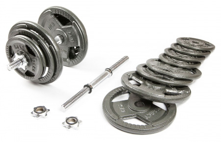 Гантели разборные Atlas Sport Hammertone AS 2 x 21,5 кг с железной ручкой
