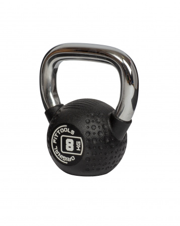 Гиря обрезиненная Original FitTools с хромированной ручкой 8 кг