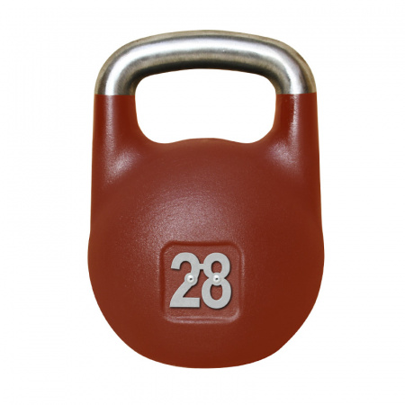 Гиря чугунная Profigym профессиональная 28 кг красная