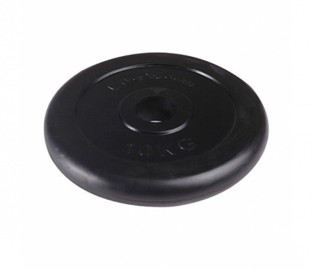 Диск обрезиненный Lite Weights 10 кг (26 мм, черный)