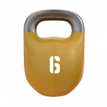 Гиря чугунная Profigym профессиональная 6 кг желтая