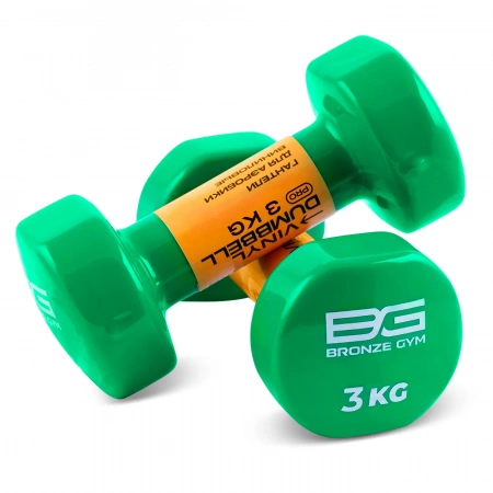 Гантели для аэробики виниловые Bronze Gym, 3 кг., 2 шт.