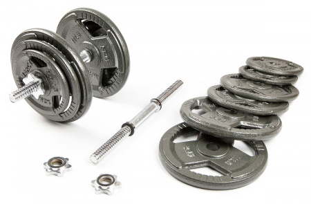 Гантели разборные Atlas Sport Hammertone 2 x 19 кг с железной ручкой