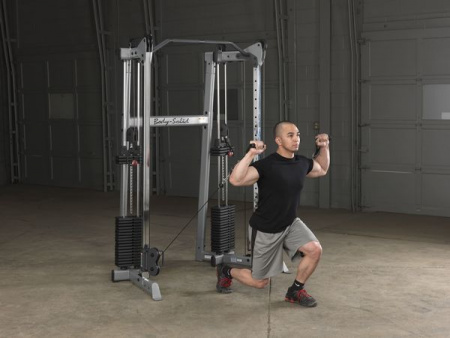 Кроссовер угловой Body Solid с двумя весовыми стеками по 72,5 кг