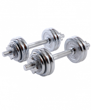 Набор разборных хромированных гантелей Starfit BB-501 в чемодане 7,5 x 2 кг