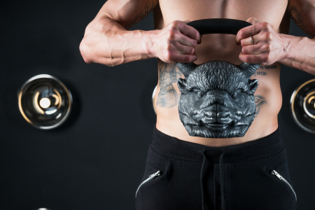 Гиря чугунная Iron Head Бизон 24 кг