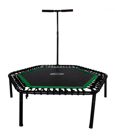 Фитнес-батут SportElite с ручкой (135 см, зеленый)