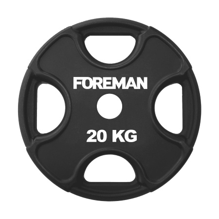 Диск обрезиненный Foreman PRR 20 кг (51 мм, черный)