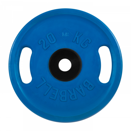 Диск обрезиненный с ручками Barbell Евро-классик 20 кг (51 мм, синий)