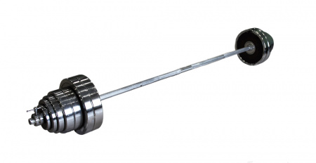 Штанга тренировочная Profigym 150 кг с грифом 31 мм, длиной 1,9 м, хромированная