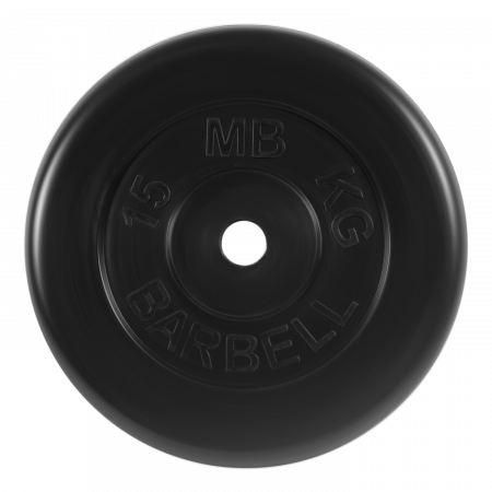 Диск обрезиненный Barbell Стандарт 15 кг (31 мм, черный)