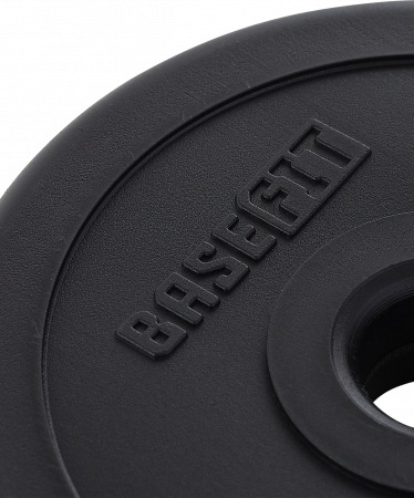 Диск пластиковый BaseFit 1 кг (26 мм, черный)