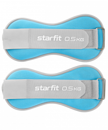 Утяжелители универсальные Starfit WT-502, 0,5 кг x 2, голубой