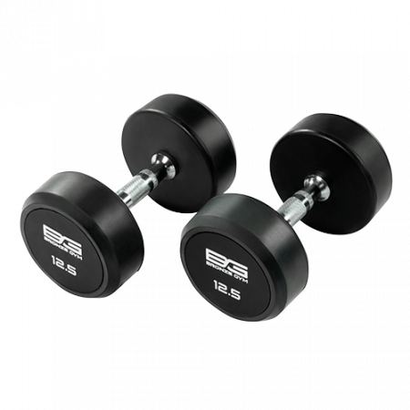 Гантель неразборная Bronze Gym 12,5 кг обрезиненная