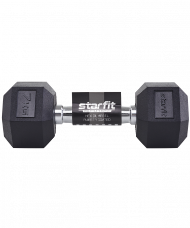 Гантель гексагональная обрезиненная Starfit DB-301 7 кг