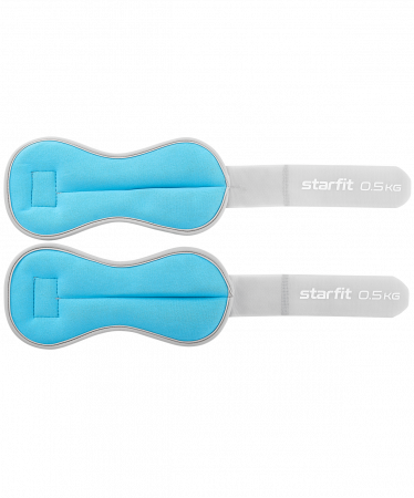 Утяжелители универсальные Starfit WT-502, 0,5 кг x 2, голубой