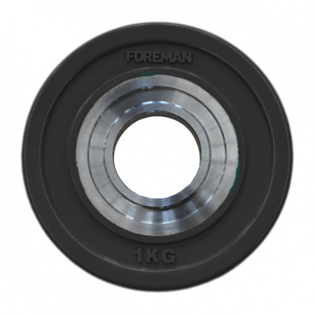 Диск бампированный Foreman FM/BM 1 кг (51 мм, черный)