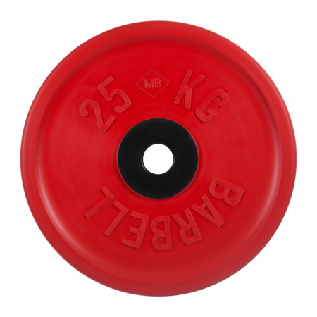 Диск обрезиненный Barbell Евро-классик 25 кг (51 мм, красный)