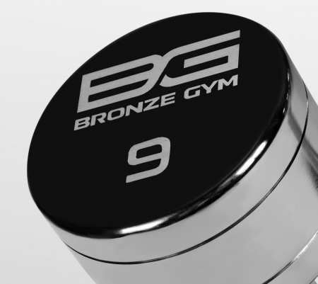 Гантель неразборная Bronze Gym 9 кг хромированная
